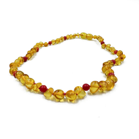 "KIDDO" Lemon Amber Baroque Beads Baby Necklace