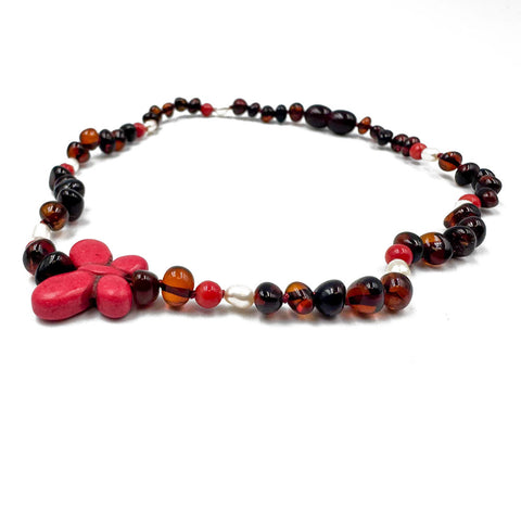"KIDDO" Cherry Amber Baroque Beads Baby Necklace