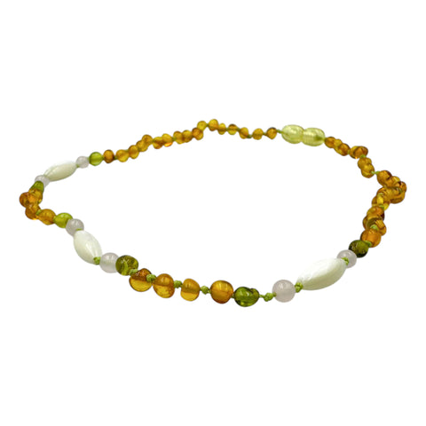"KIDDO" Lemon Amber Baroque Beads Baby Necklace