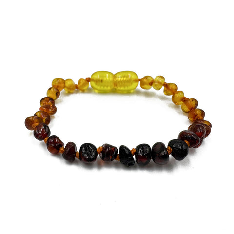"KIDDO" Rainbow Amber Baroque Beads Baby Bracelet