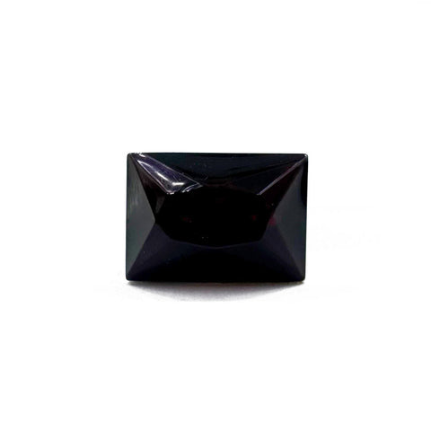 Cherry Amber Faceted Rectangular Diamond Cut Stone