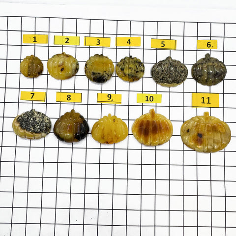Milky Pumpkin Cognac Color Cabochons