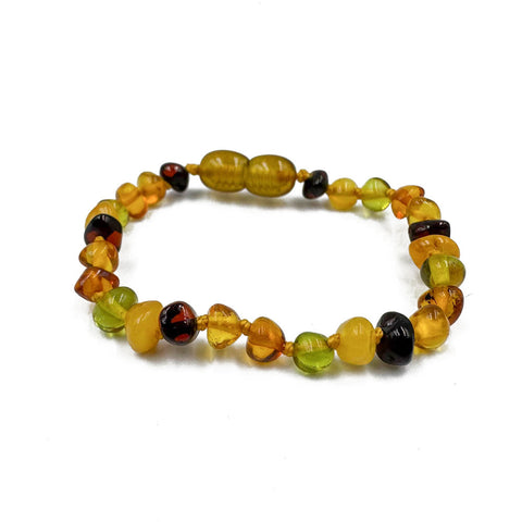 "KIDDO" Multi-Color Amber Baroque Beads Baby Bracelet