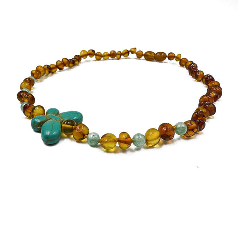 "KIDDO" Multi-Color Amber Baroque Beads Baby Necklace