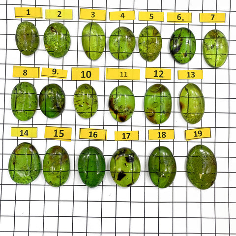 Green Amber Handmade Free Shape Cabochons