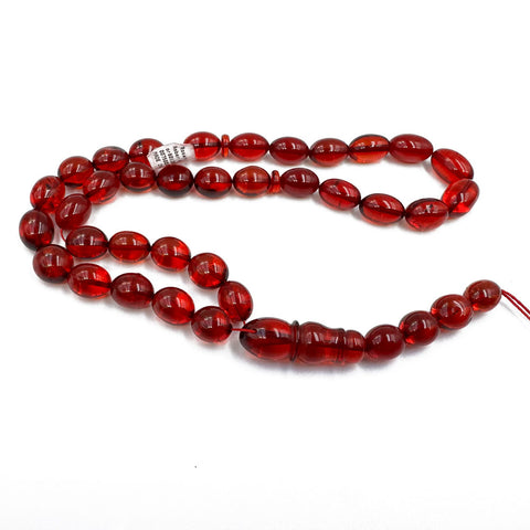 Red Amber Olive Free Shape Beads Islamic Prayer Beads
