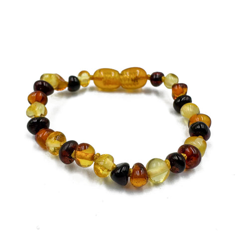 "KIDDO" Multi-Color Amber Baroque Beads Baby Bracelet