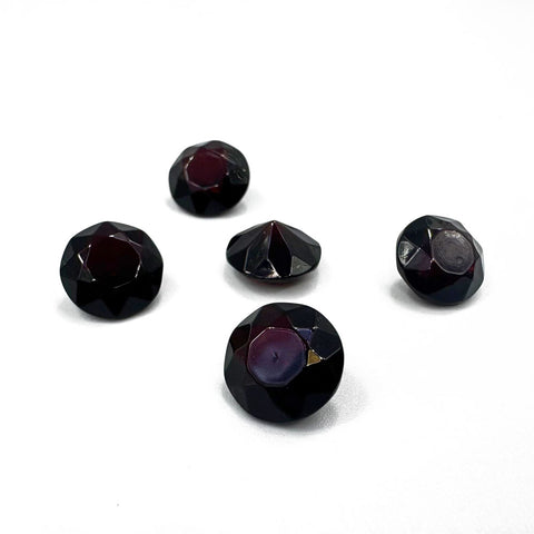 Cherry Amber Faceted Round Diamond Cut Stone
