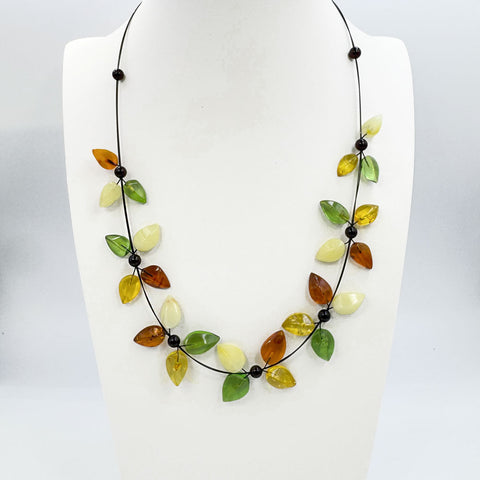 Night Magic Multi-Color Amber Necklace