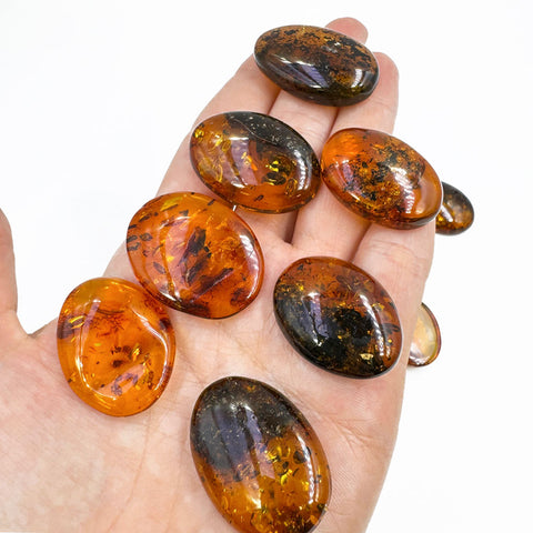 Cognac Amber Free Shape Cabochons