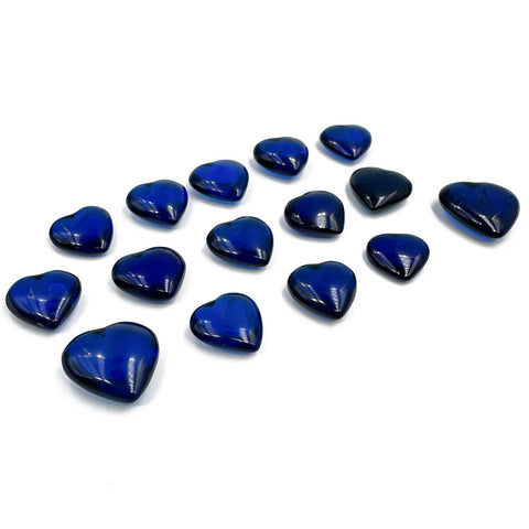 Blue Amber Heart Shape Amber Stones