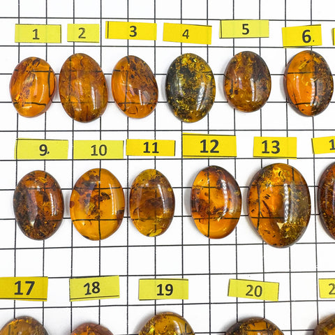 Cognac Amber Free Shape Cabochons