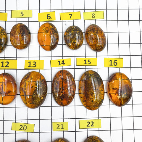 Cognac Amber Free Shape Cabochons