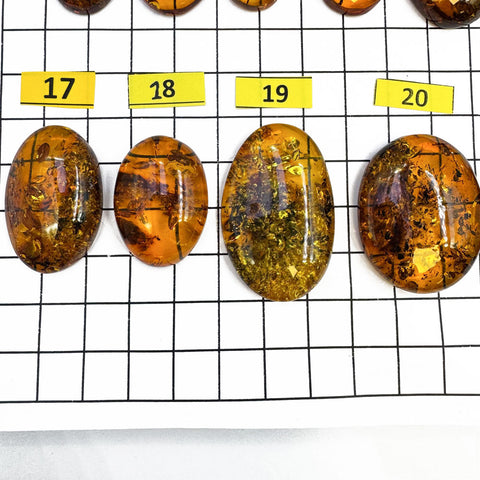 Cognac Amber Free Shape Cabochons