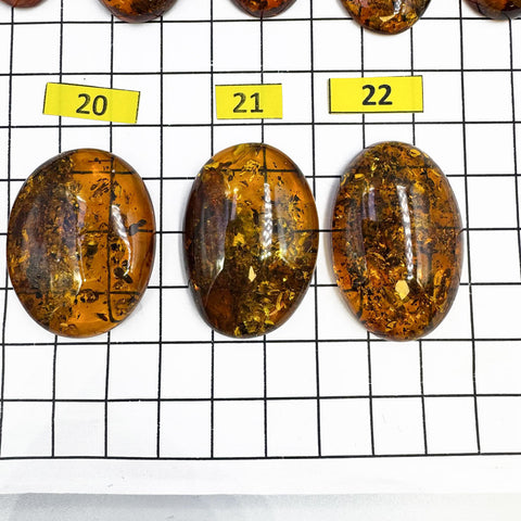 Cognac Amber Free Shape Cabochons