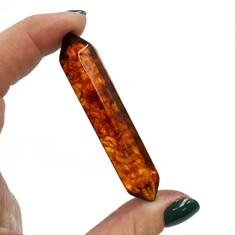 Cognac Amber Obelisk Stone