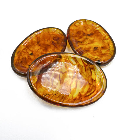Cognac Amber Pocket Palm Stone