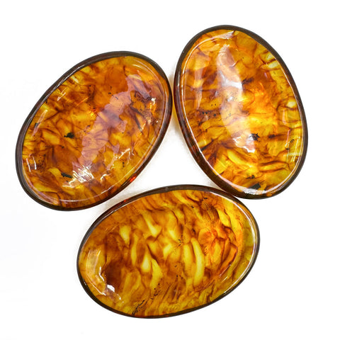 Cognac Amber Pocket Palm Stone
