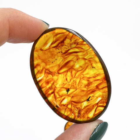 Cognac Amber Pocket Palm Stone