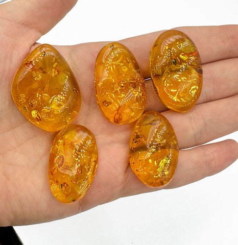 Lemon Amber Free Shape Cabochon