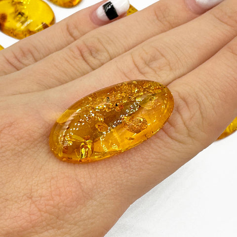 Lemon Amber Free Shape Cabochon