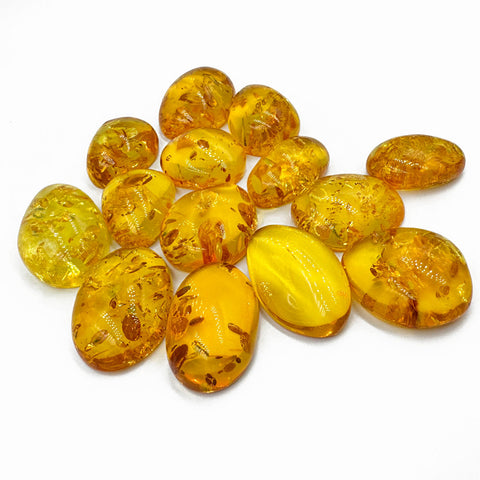 Lemon Amber Free Shape Cabochons