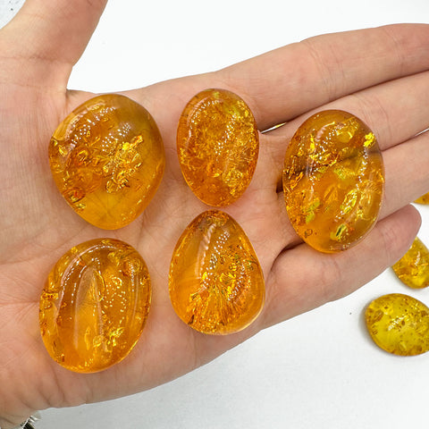 Lemon Amber Free Shape Cabochons