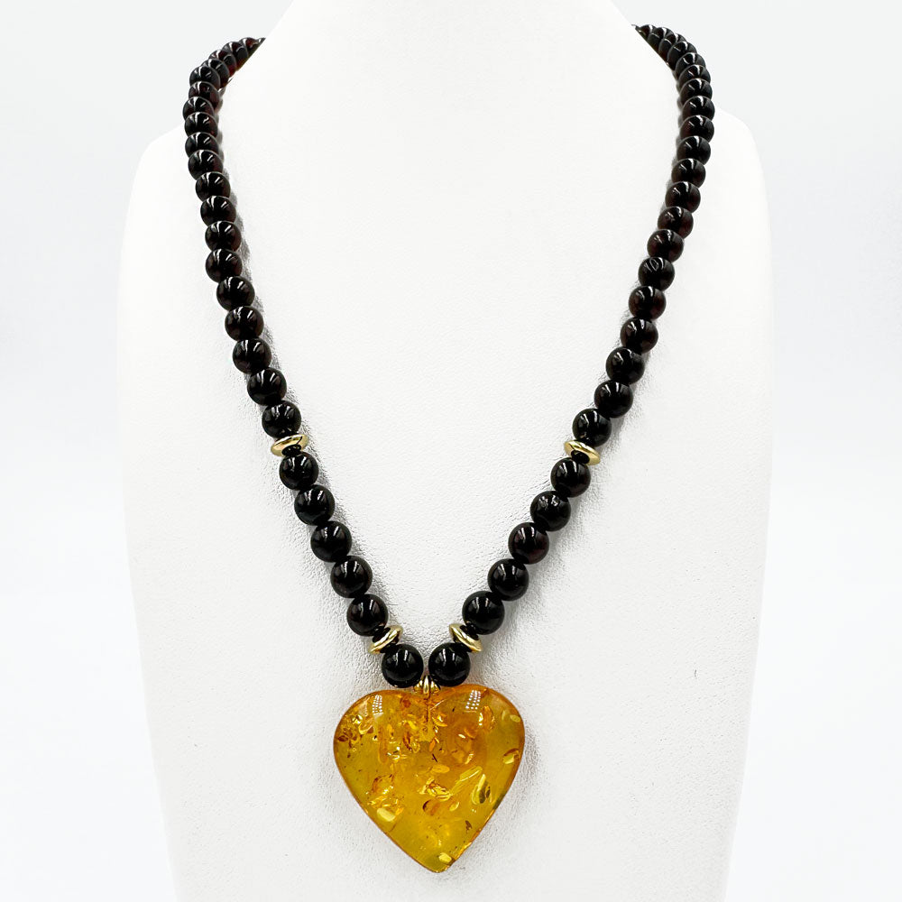 Baltic Amber Heart Pendant cheapest necklace