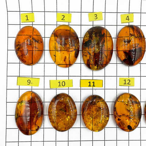 Cognac Amber Free Shape Cabochons