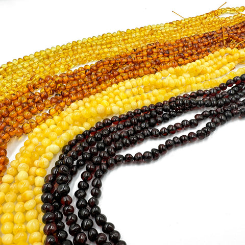 Multi-Color Amber Baroque Beads