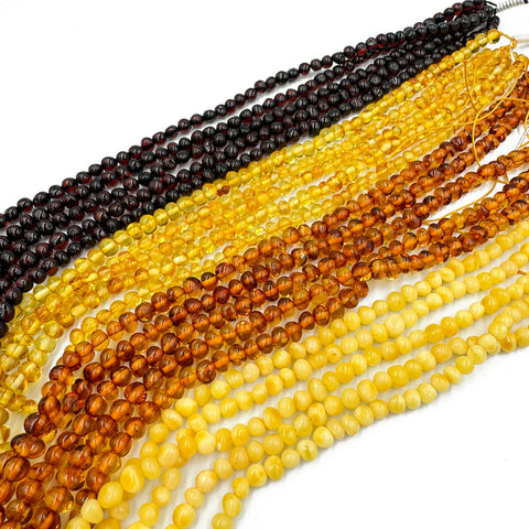 Multi-Color Amber Baroque Beads