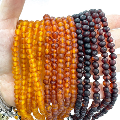 Multi-Color Amber Unpolished Baroque Beads