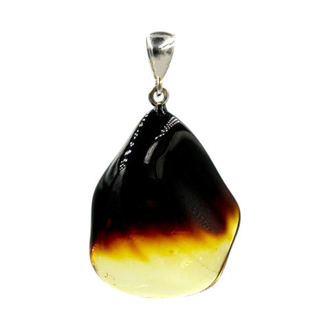 Gradient Amber Wave Pendant Sterling Silver