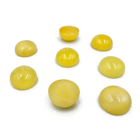 Milky Amber Calibrated Round Cabochons