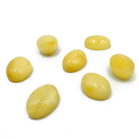 Milky Amber Calibrated Oval Cabochons