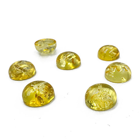 Lemon Amber Calibrated Round Cabochons