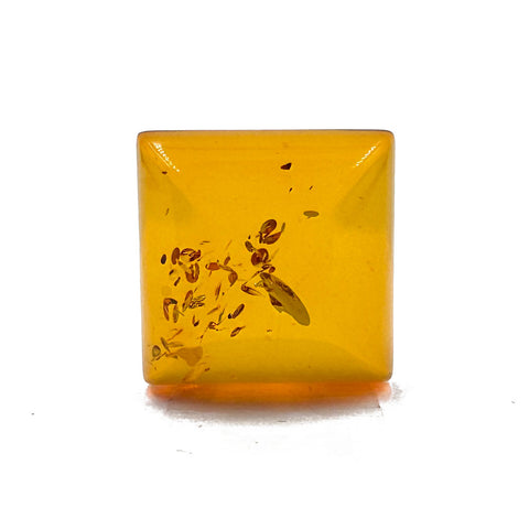 Cognac Amber Calibrated Square Cabochon