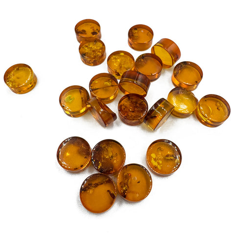 Cognac Amber Calibrated Round Cabochons