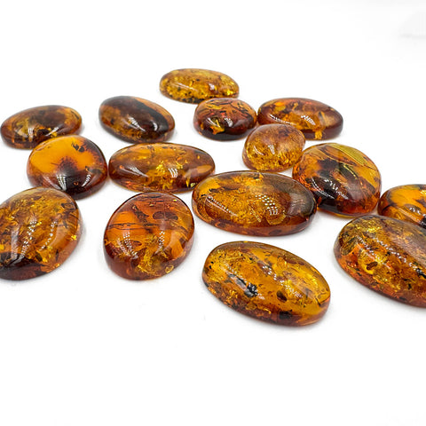 Cognac Amber Free Shape Cabochons