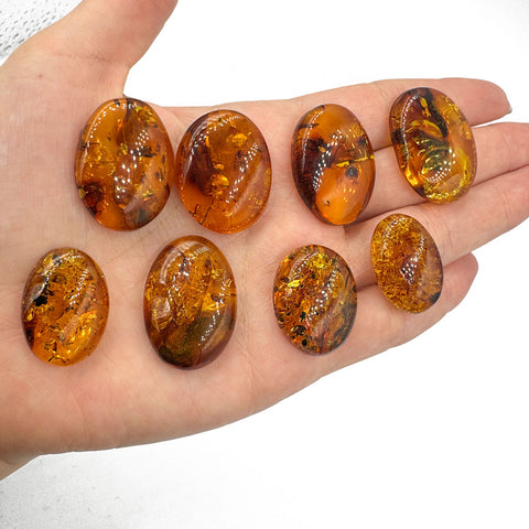 Cognac Amber Free Shape Cabochons