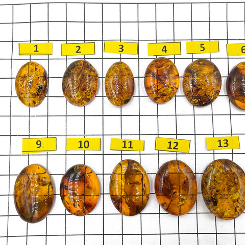 Cognac Amber Free Shape Cabochons