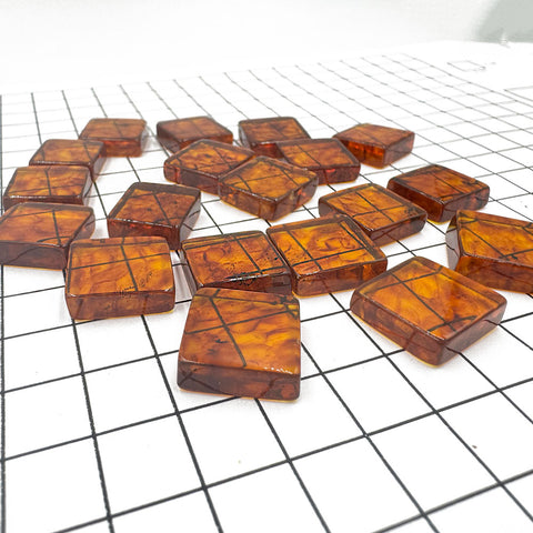 Cognac Amber Handmade Rectangular Cabochons