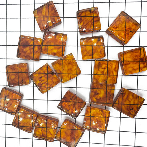 Cognac Amber Handmade Rectangular Cabochons