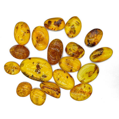 Light Cognac Amber Free Shape Cabochons