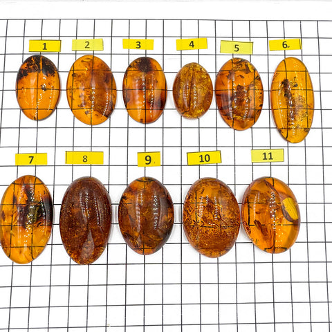 Cognac Amber Free Shape Cabochons