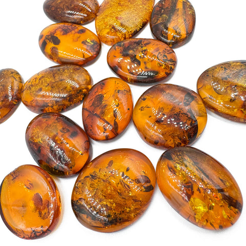 Cognac Amber Free Shape Cabochons