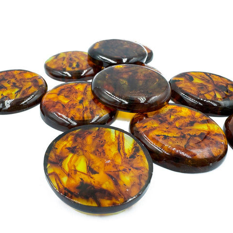 Cognac Amber Calibrated Round Cabochons