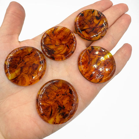 Cognac Amber Calibrated Round Cabochons