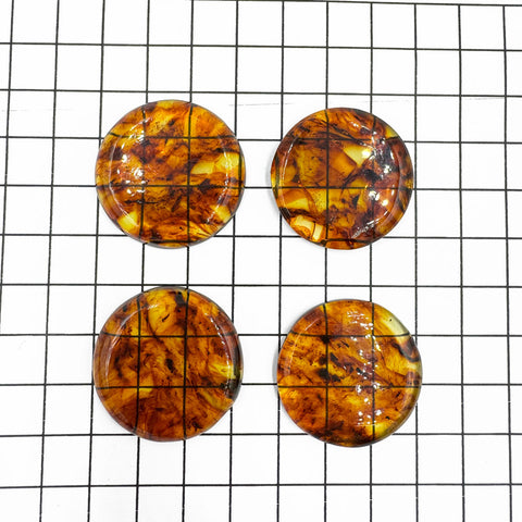 Cognac Amber Calibrated Round Cabochons