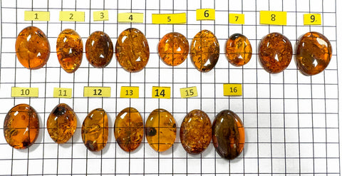 Cognac Amber Free Shape Cabochons